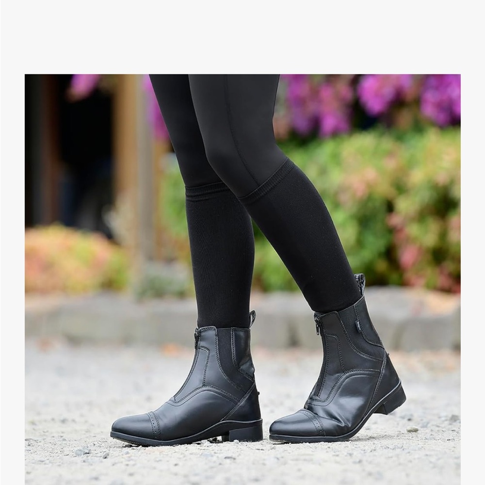 Saxon Syntovia Zip Paddock Boots - Black